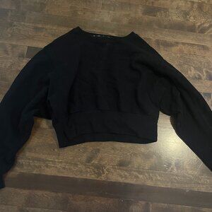 Blacked cropped crewneck